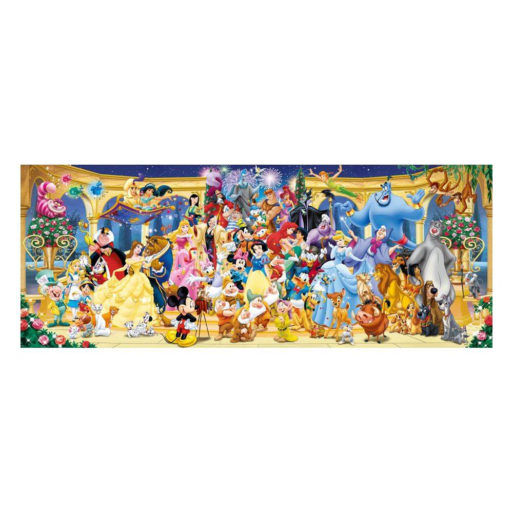 Disney Panorama Group Photo 1000 Piece Jigsaw Puzzle - Olleke Wizarding Shop Amsterdam Brugge London