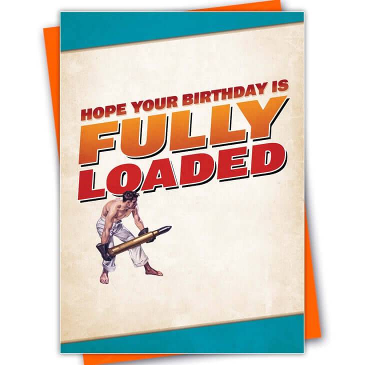 Gay Birthday Card Big Guns - Olleke Wizarding Shop Amsterdam Brugge London