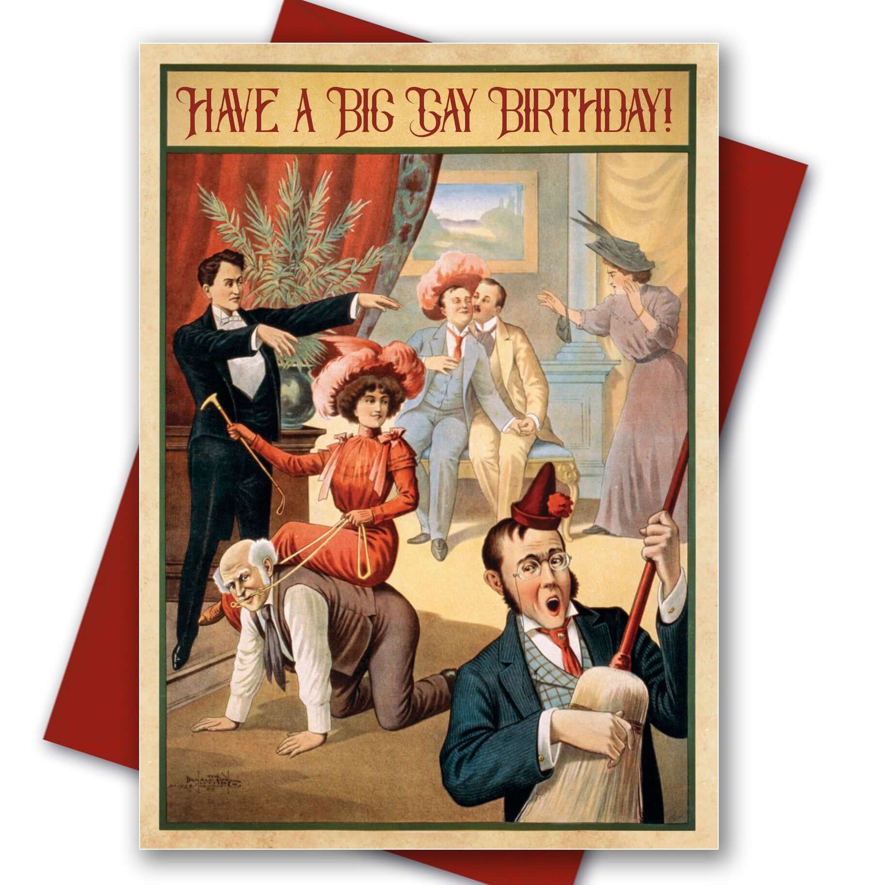 Gay Card Victorian Gay Birthday - Olleke Wizarding Shop Amsterdam Brugge London