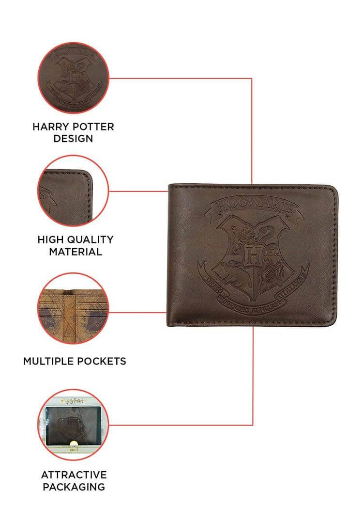 Harry Potter Embossed Hogwarts PU Wallet - Olleke Wizarding Shop Amsterdam Brugge London