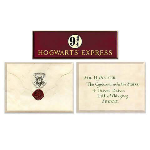 Harry Potter Magnets Acceptance Letter + 9 3/4 platform - Olleke Wizarding Shop Amsterdam Brugge London