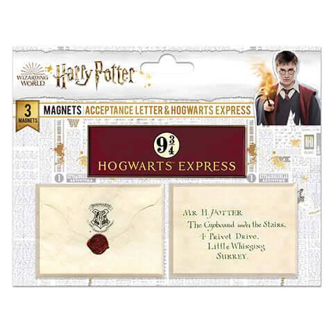 Harry Potter Magnets Acceptance Letter + 9 3/4 platform - Olleke Wizarding Shop Amsterdam Brugge London