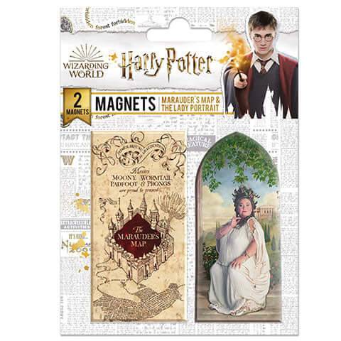 Harry Potter Magnets Marauder’s Map & Fat Lady - Olleke Wizarding Shop Amsterdam Brugge London