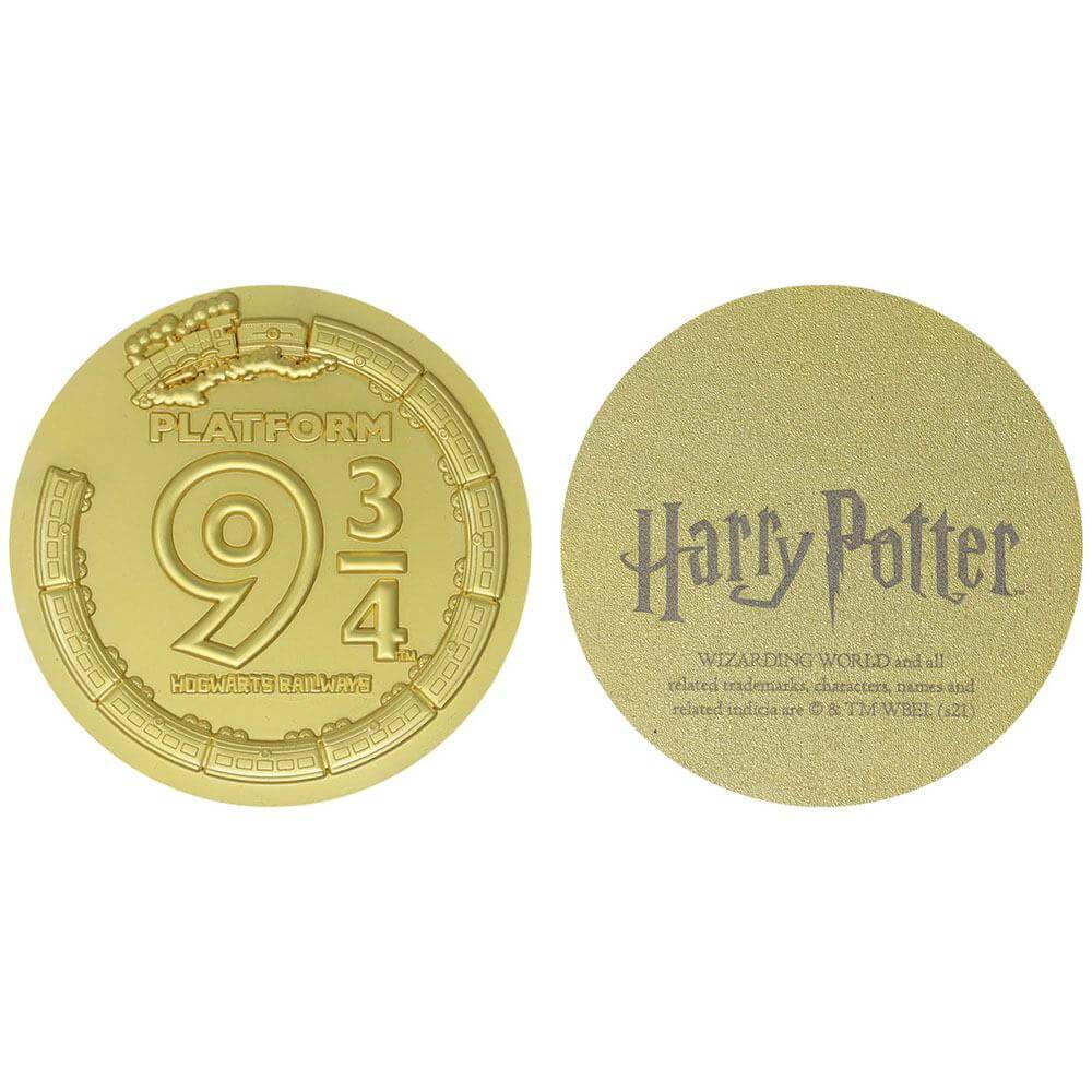 Harry Potter Medallion Platform 9 3/4 Limited Edition (gold plated) - Olleke Wizarding Shop Amsterdam Brugge London