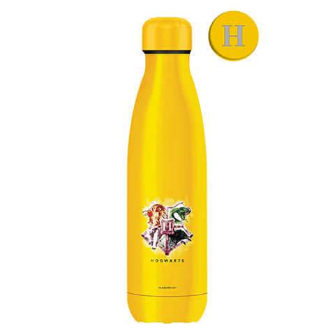 Harry Potter Metal Water Bottle - Hufflepuff - Olleke Wizarding Shop Amsterdam Brugge London