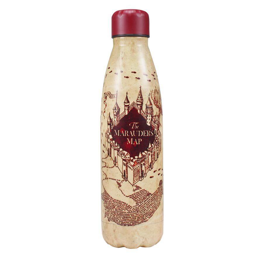 Harry Potter Metal Water Bottle - Marauder's Map - Olleke Wizarding Shop Amsterdam Brugge London