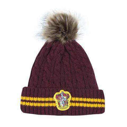 Harry Potter Pompom Beanie Gryffindor - Olleke Wizarding Shop Amsterdam Brugge London