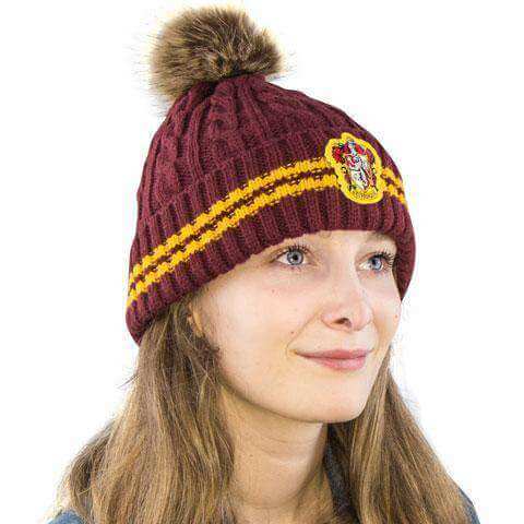 Harry Potter Pompom Beanie Gryffindor - Olleke Wizarding Shop Amsterdam Brugge London