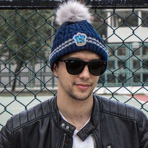 Harry Potter Pompom Beanie Ravenclaw - Olleke Wizarding Shop Amsterdam Brugge London