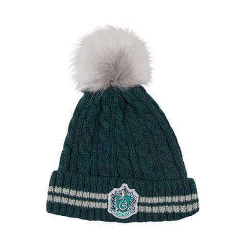 Harry Potter Pompom Beanie Slytherin - Olleke Wizarding Shop Amsterdam Brugge London