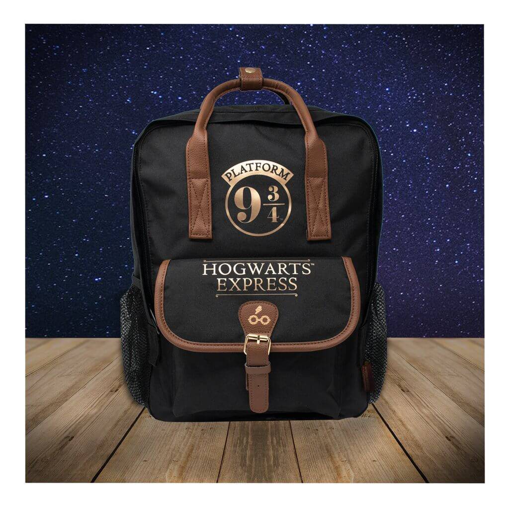 Harry Potter Premium Backpack Black 9 3/4 - Olleke Wizarding Shop Amsterdam Brugge London