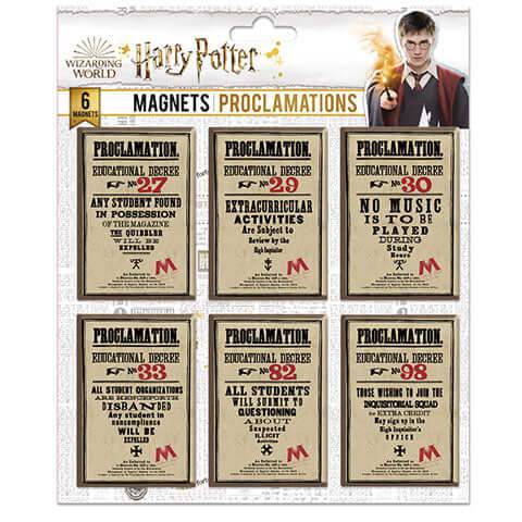 Harry Potter Proclamations Magnets - Olleke Wizarding Shop Amsterdam Brugge London