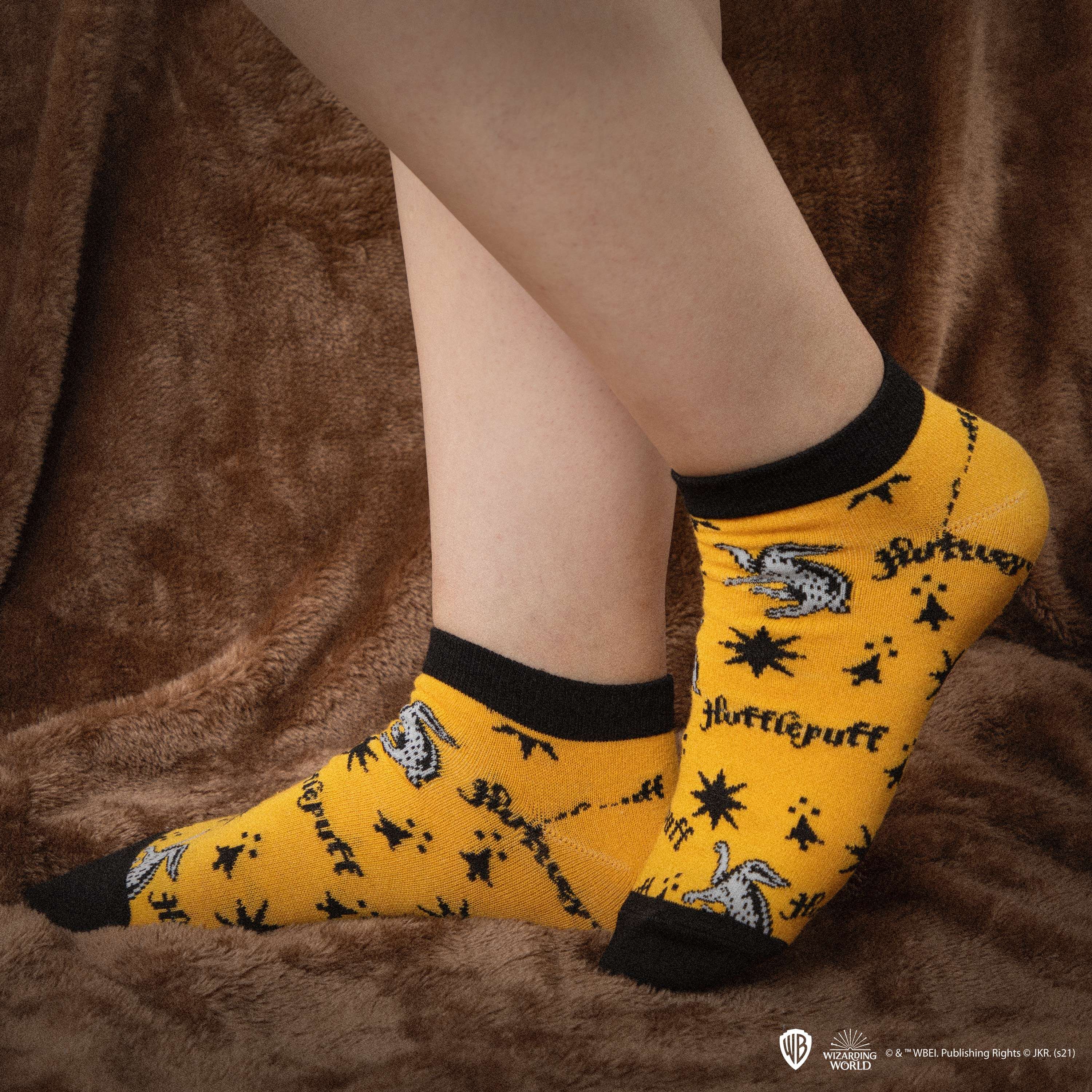 Harry Potter Set of 3 Ankle Socks - Hufflepuff - Olleke Wizarding Shop Amsterdam Brugge London