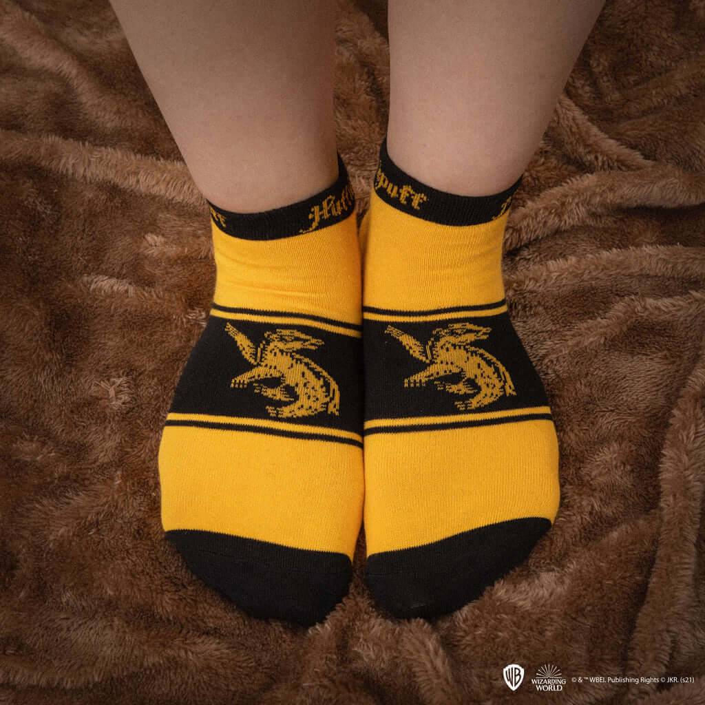 Harry Potter Set of 3 Ankle Socks - Hufflepuff - Olleke Wizarding Shop Amsterdam Brugge London