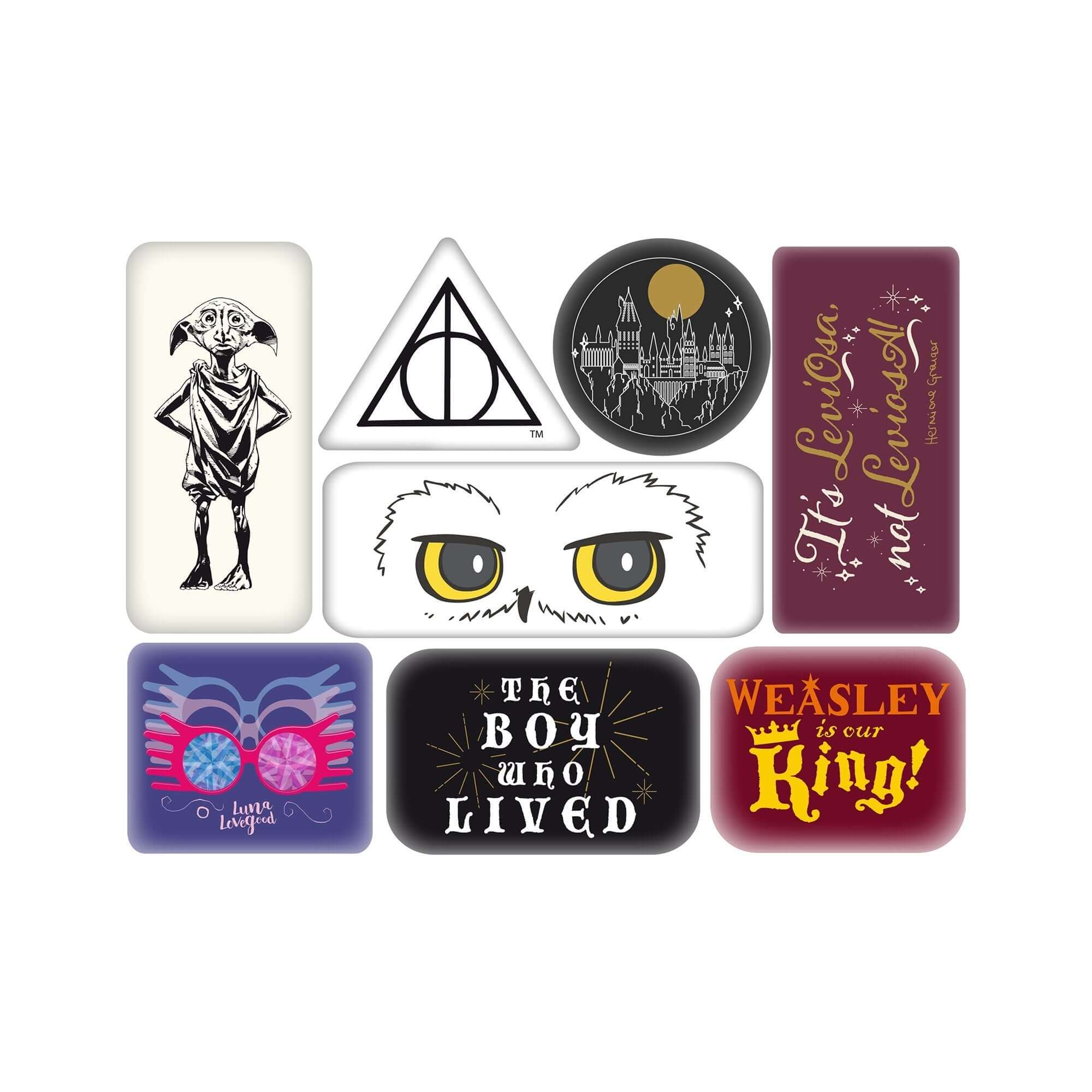 Harry Potter Set of 6 Magnets  - Characters - Olleke Wizarding Shop Amsterdam Brugge London