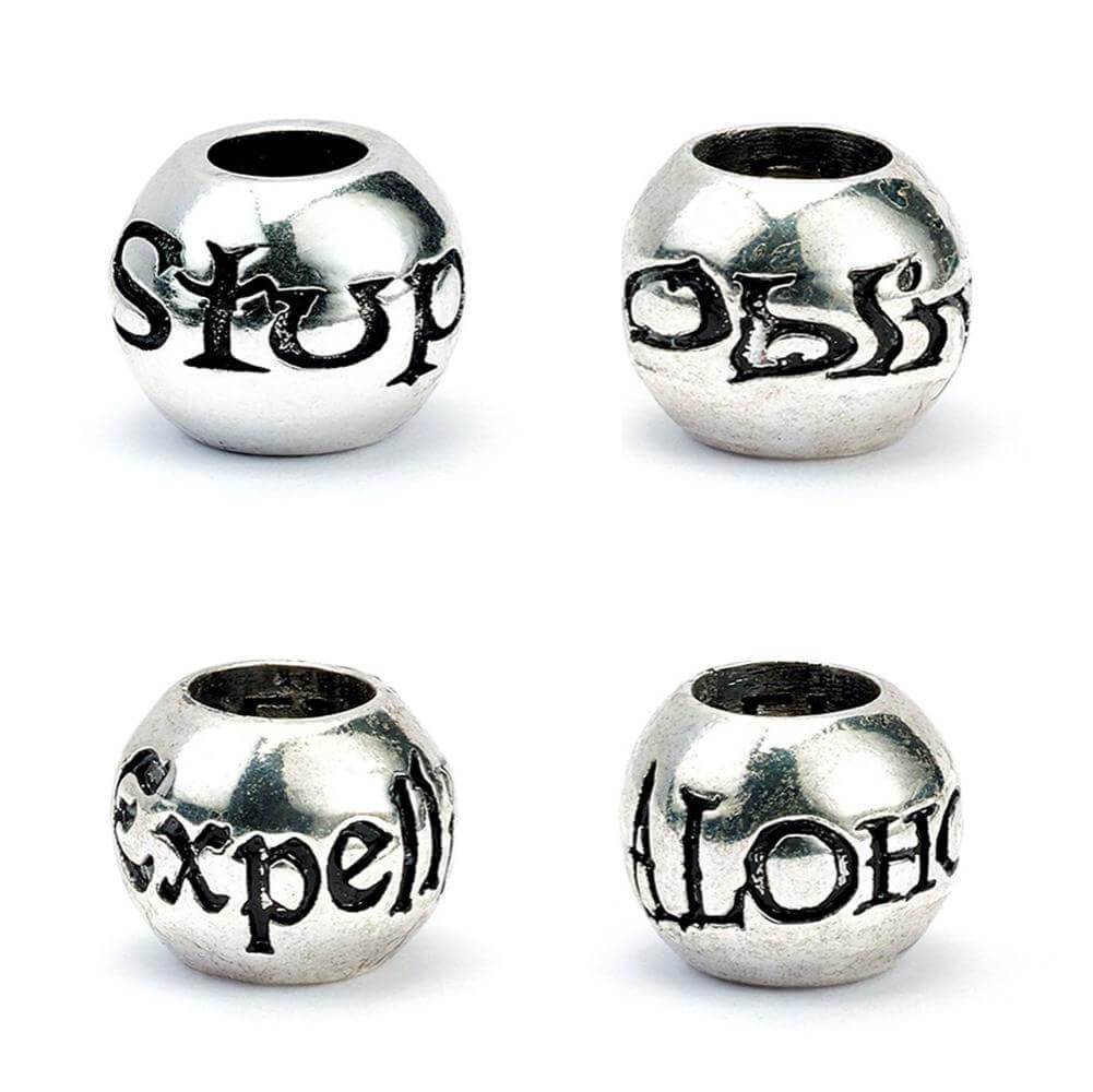 Harry Potter Silver Plated Bead Charm Set - Olleke Wizarding Shop Amsterdam Brugge London