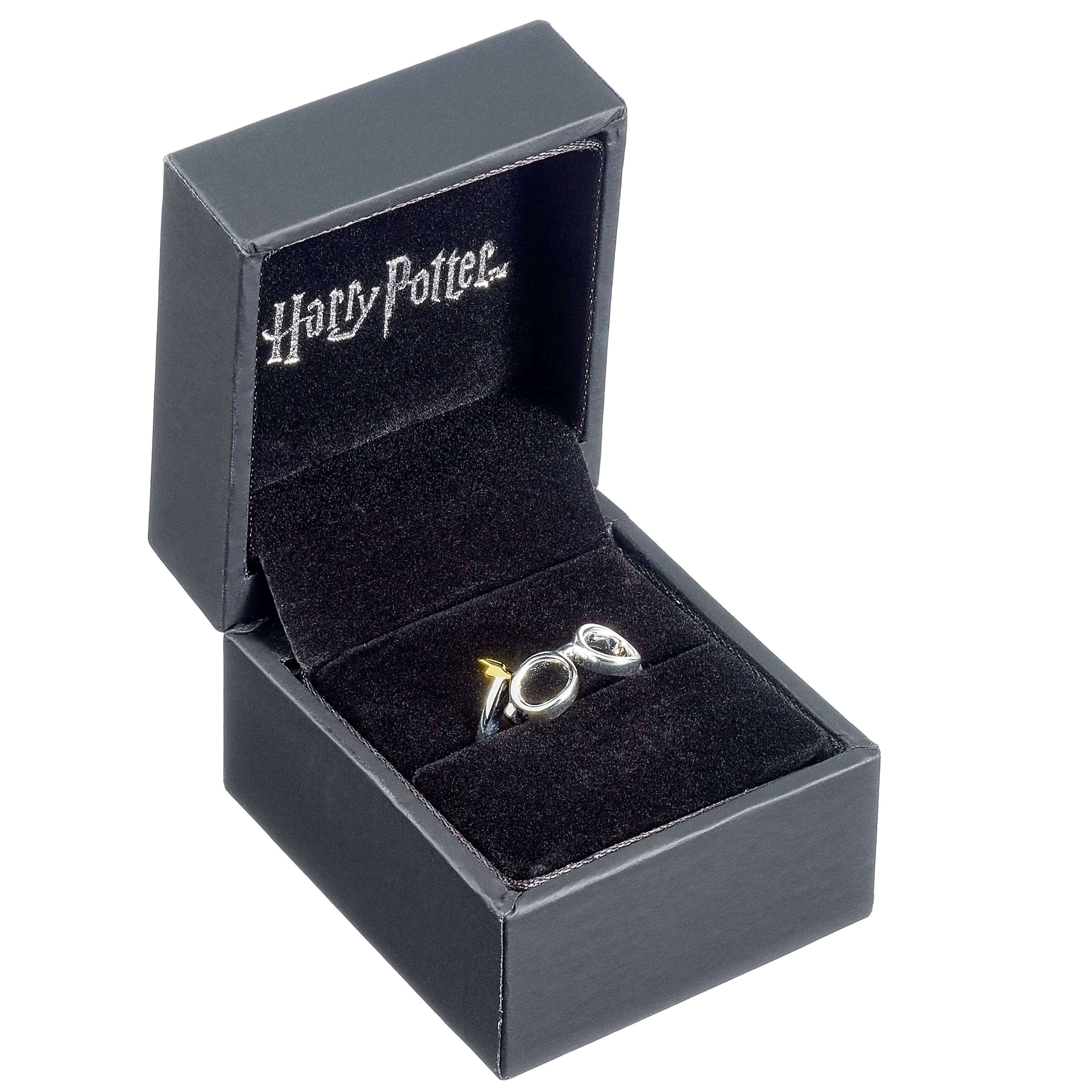 Harry Potter Sterling Silver Lightning Bolt & Glasses Ring - Olleke Wizarding Shop Amsterdam Brugge London