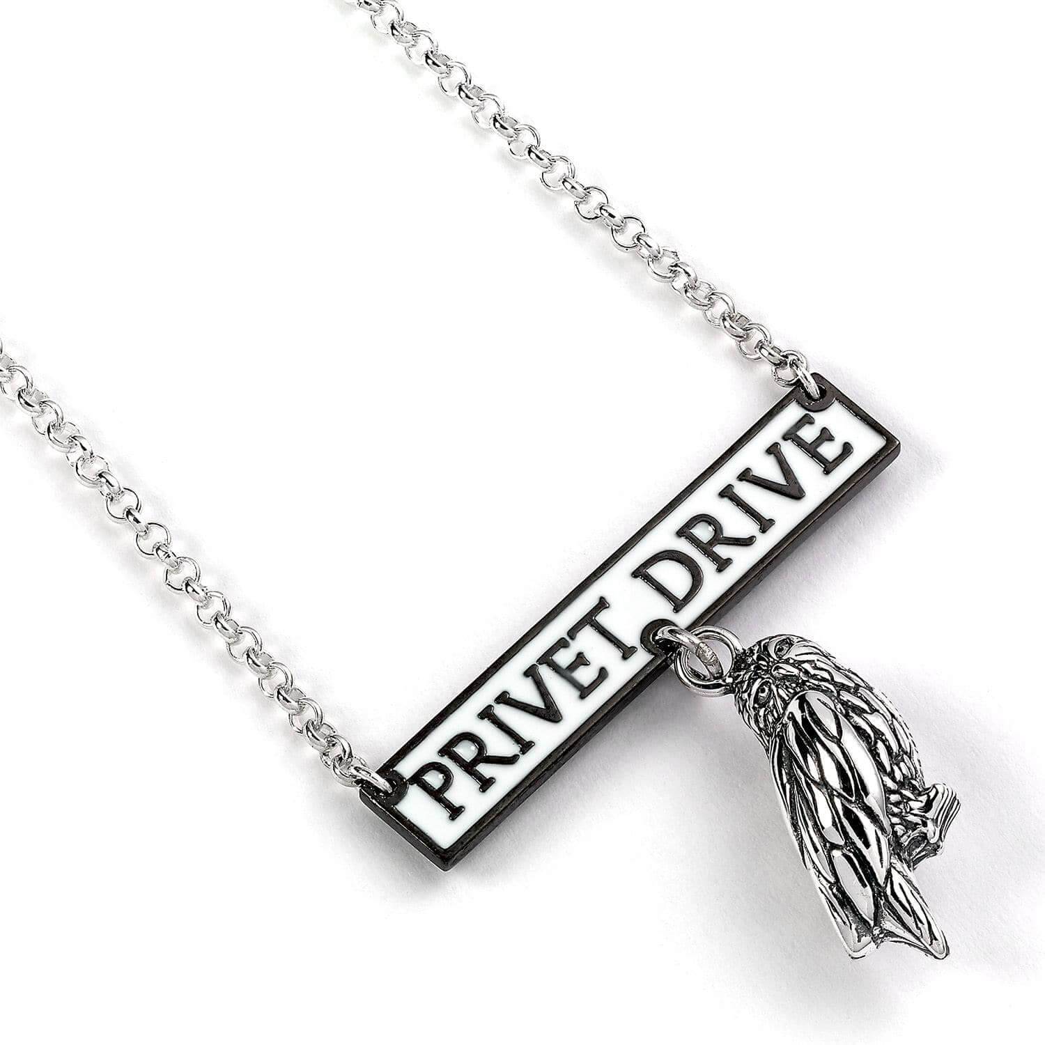 Harry Potter Sterling Silver Privet Drive Necklace with Hedwig Charm - Olleke Wizarding Shop Amsterdam Brugge London