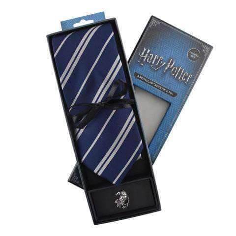 Harry Potter Tie & Metal Pin Deluxe Box Ravenclaw - Olleke Wizarding Shop Amsterdam Brugge London