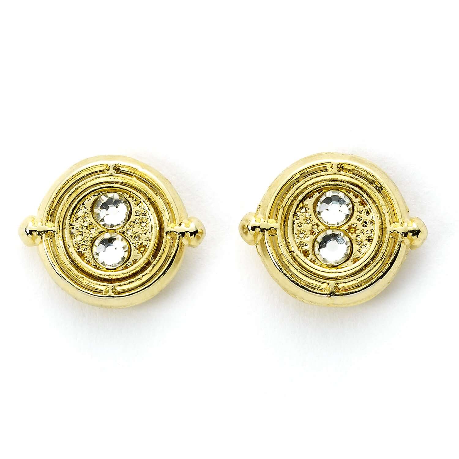 Harry Potter Time Turner Gold Plated Stud Earrings - Olleke Wizarding Shop Amsterdam Brugge London