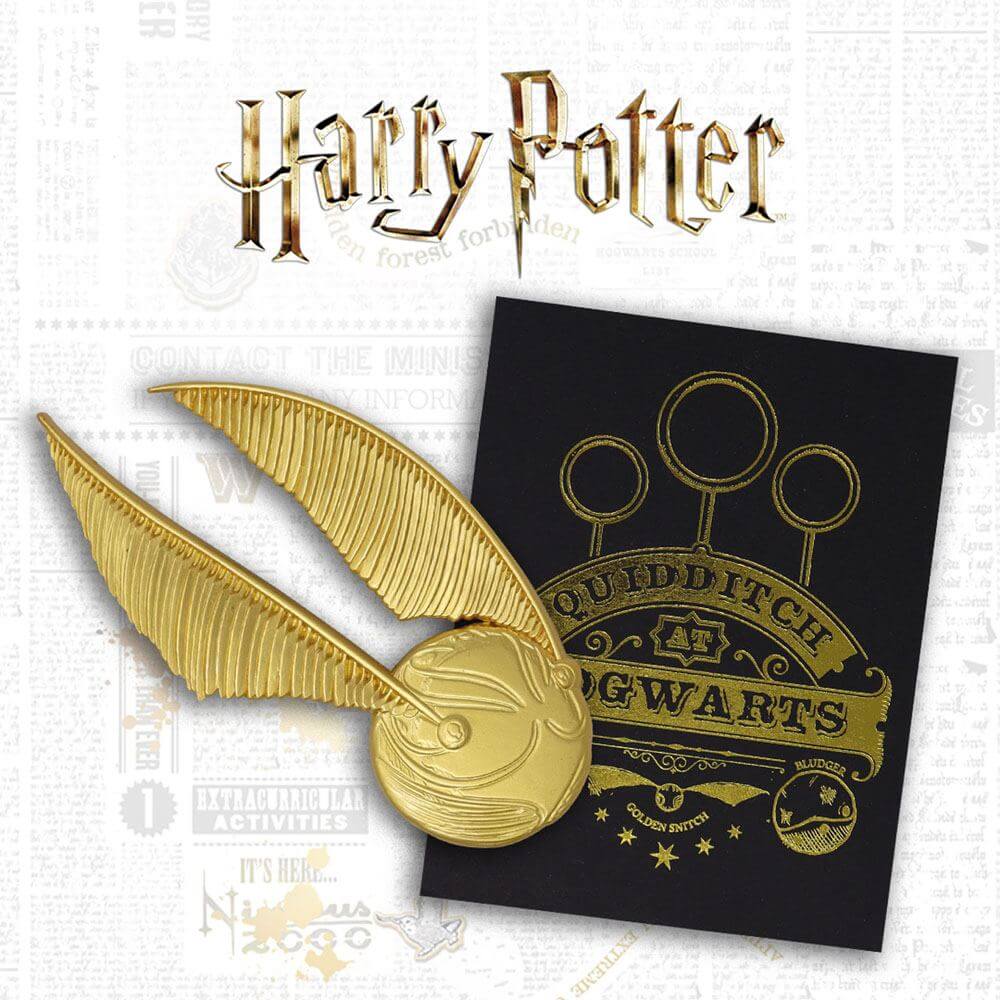 Harry Potter XL Premium Pin Badge Oversized Snitch (gold plated) - Olleke Wizarding Shop Amsterdam Brugge London