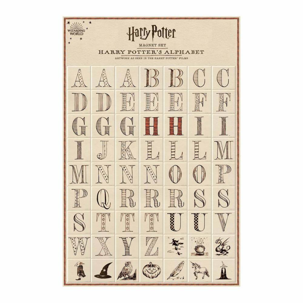 Harry Potter’s Alphabet Magnet Set - Olleke Wizarding Shop Amsterdam Brugge London