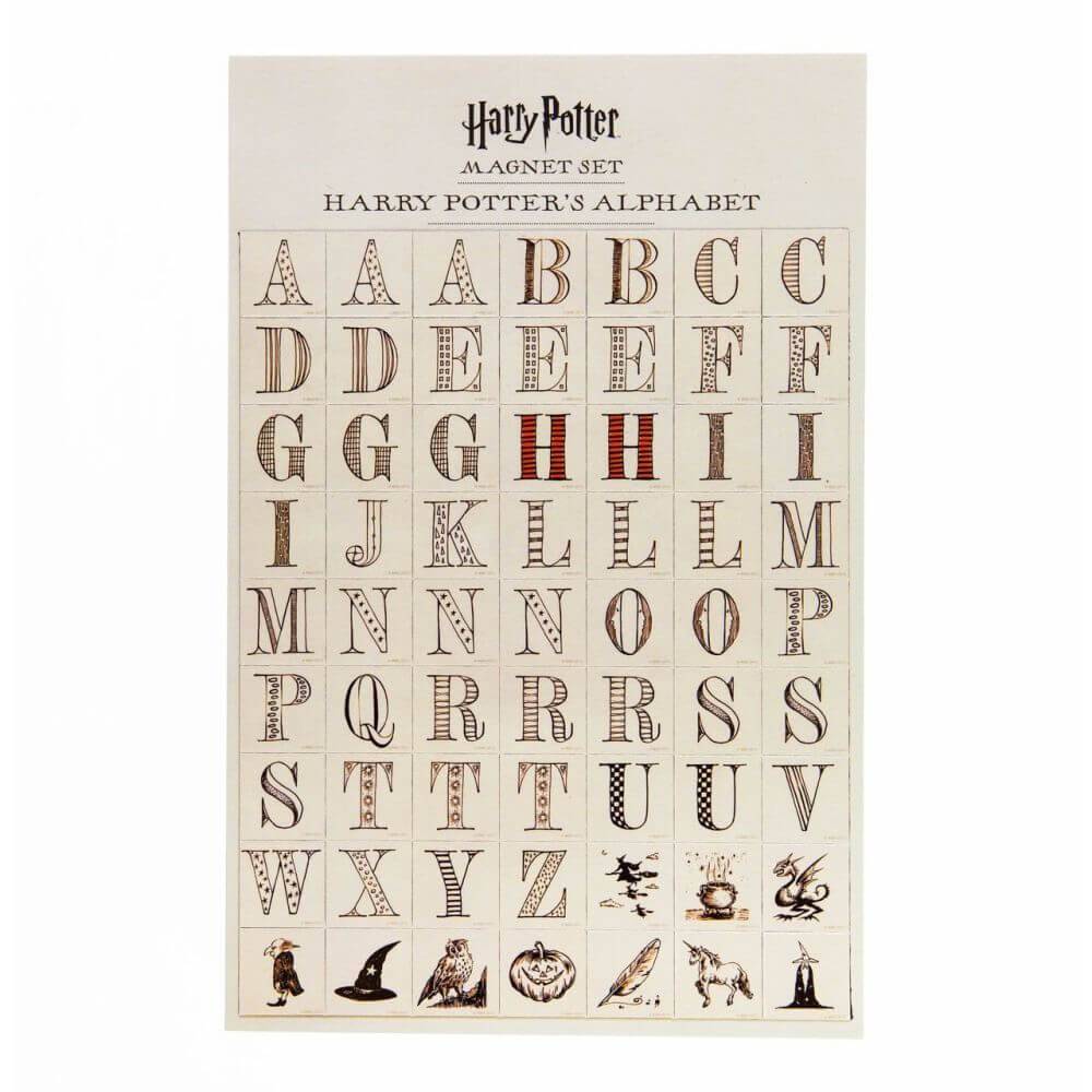 Harry Potter’s Alphabet Magnet Set - Olleke Wizarding Shop Amsterdam Brugge London