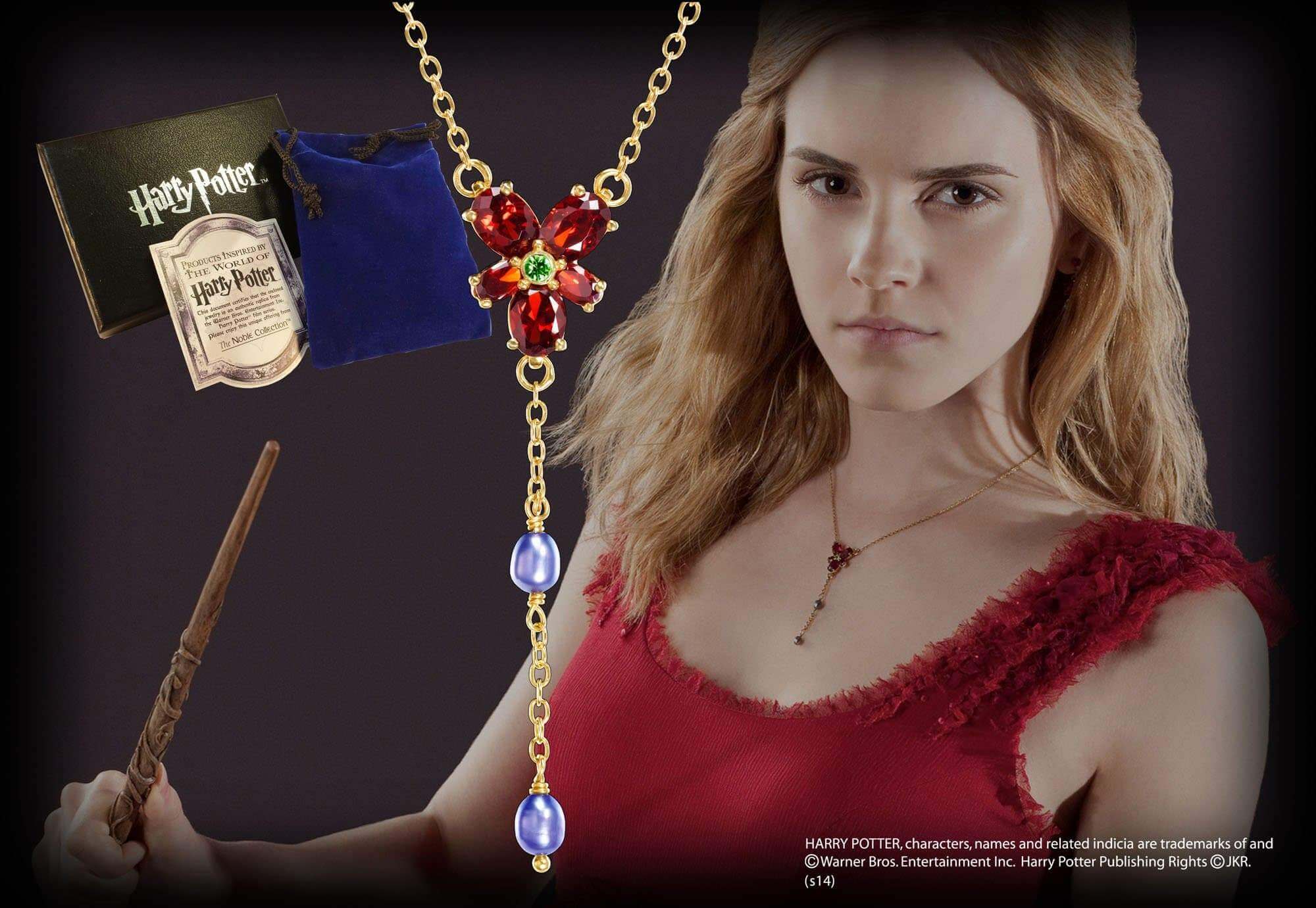 Hermione’s Red Crystal Necklace Costume - Olleke Wizarding Shop Amsterdam Brugge London