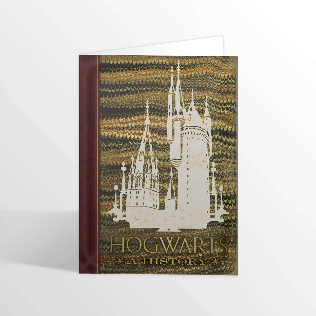 Hogwarts a History Foiled Notecard - Olleke Wizarding Shop Amsterdam Brugge London