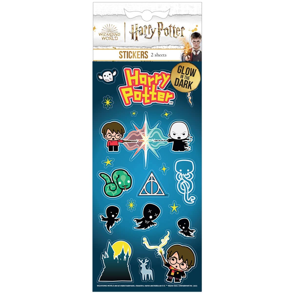 Harry Potter Stickers - Glow in the Dark Chibi - Olleke Wizarding Shop Amsterdam Brugge London