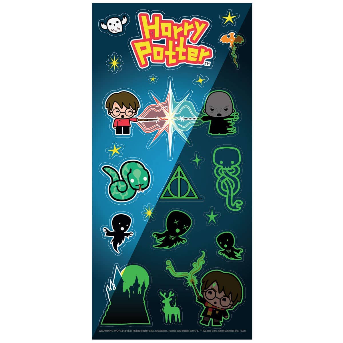 Harry Potter Stickers - Glow in the Dark Chibi - Olleke Wizarding Shop Amsterdam Brugge London