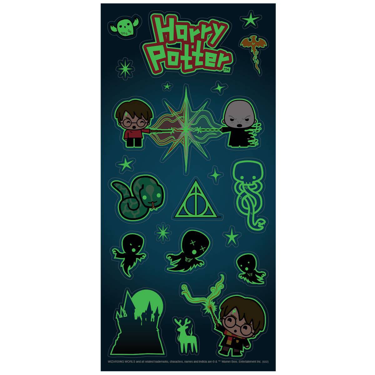 Harry Potter Stickers - Glow in the Dark Chibi - Olleke Wizarding Shop Amsterdam Brugge London