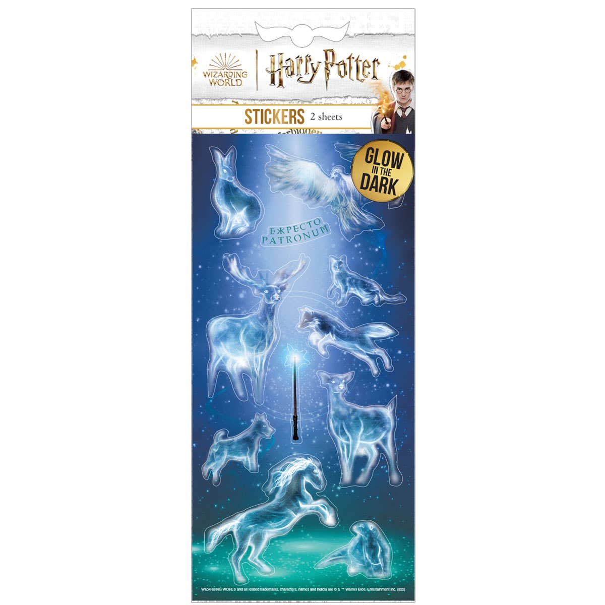 Harry Potter Stickers - Glow in the Dark Patronus - Olleke Wizarding Shop Amsterdam Brugge London