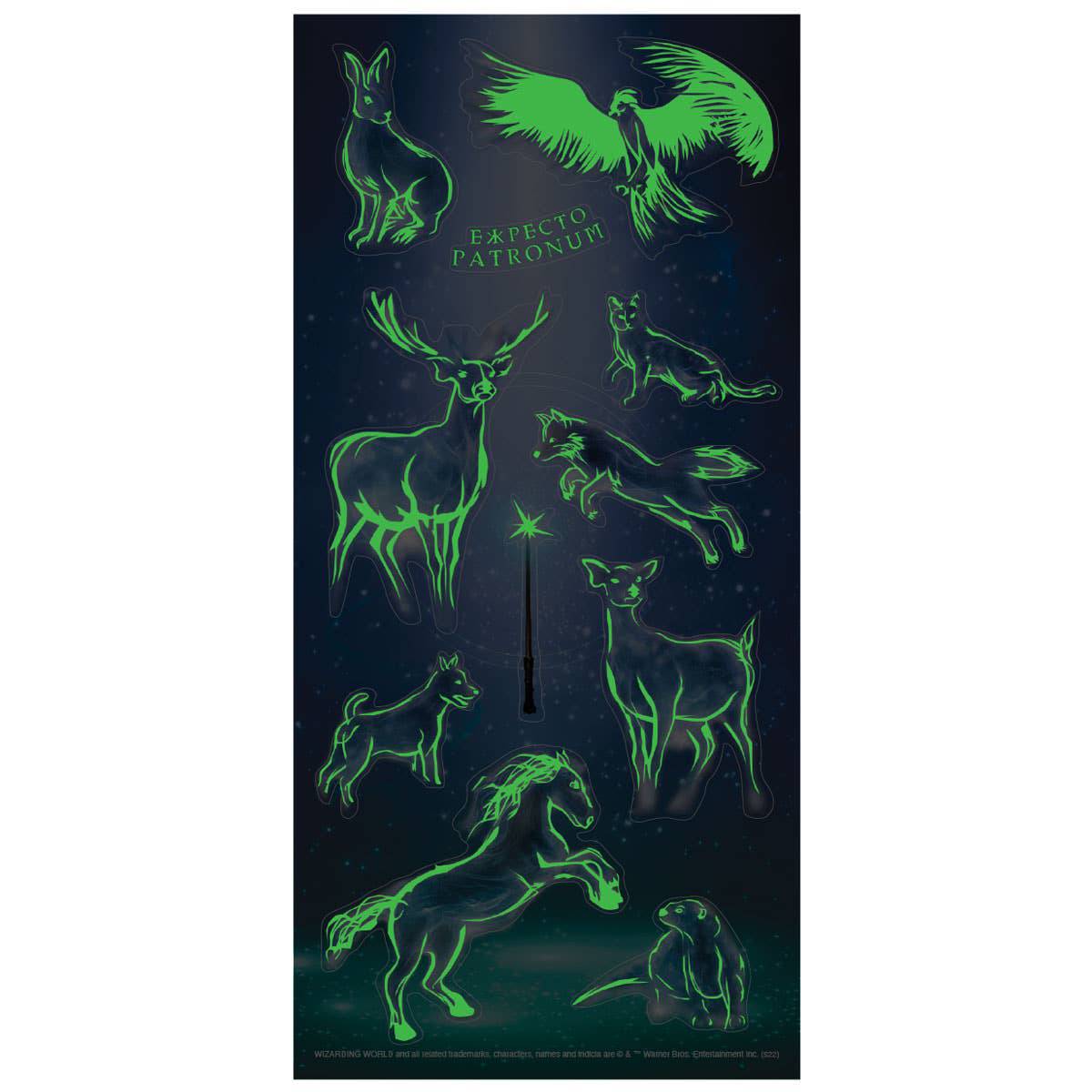 Harry Potter Stickers - Glow in the Dark Patronus - Olleke Wizarding Shop Amsterdam Brugge London