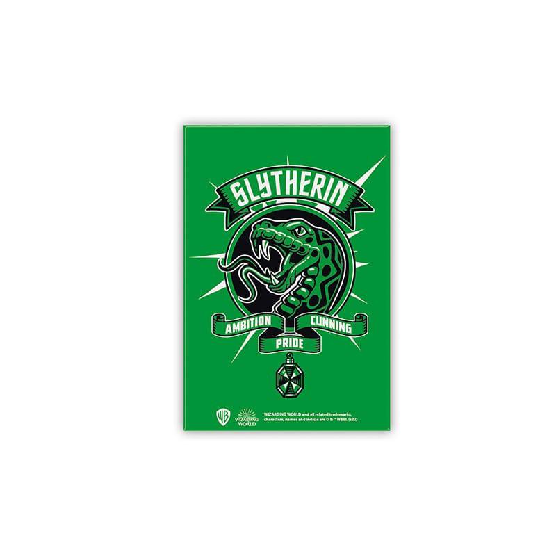 Harry Potter Metal Magnet - Slytherin Bright Colours - Olleke Wizarding Shop Amsterdam Brugge London