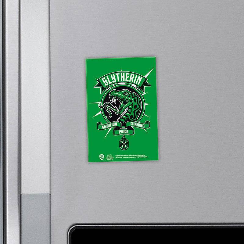 Harry Potter Metal Magnet - Slytherin Bright Colours - Olleke Wizarding Shop Amsterdam Brugge London