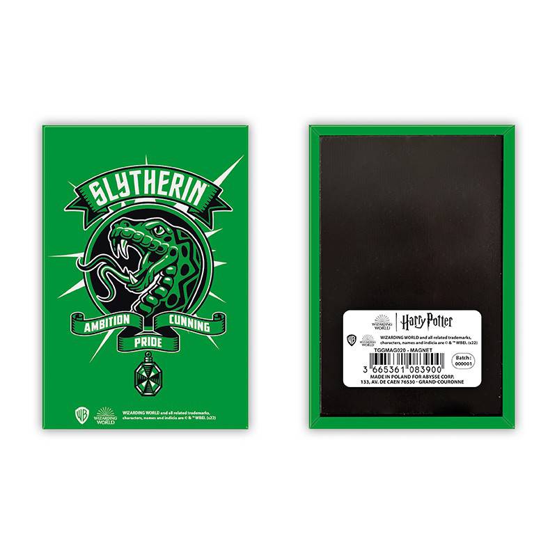 Harry Potter Metal Magnet - Slytherin Bright Colours - Olleke Wizarding Shop Amsterdam Brugge London