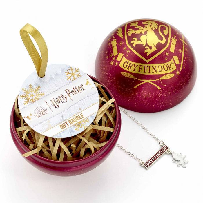 Harry Potter Gryffindor Bauble with House Necklace - Olleke Wizarding Shop Amsterdam Brugge London