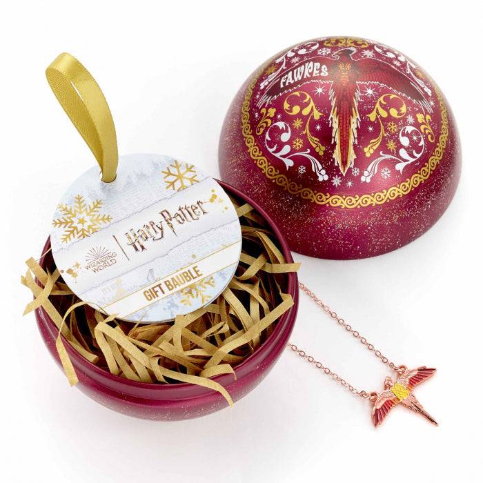 Harry Potter Fawkes Bauble with Fawkes Necklace - Olleke Wizarding Shop Amsterdam Brugge London