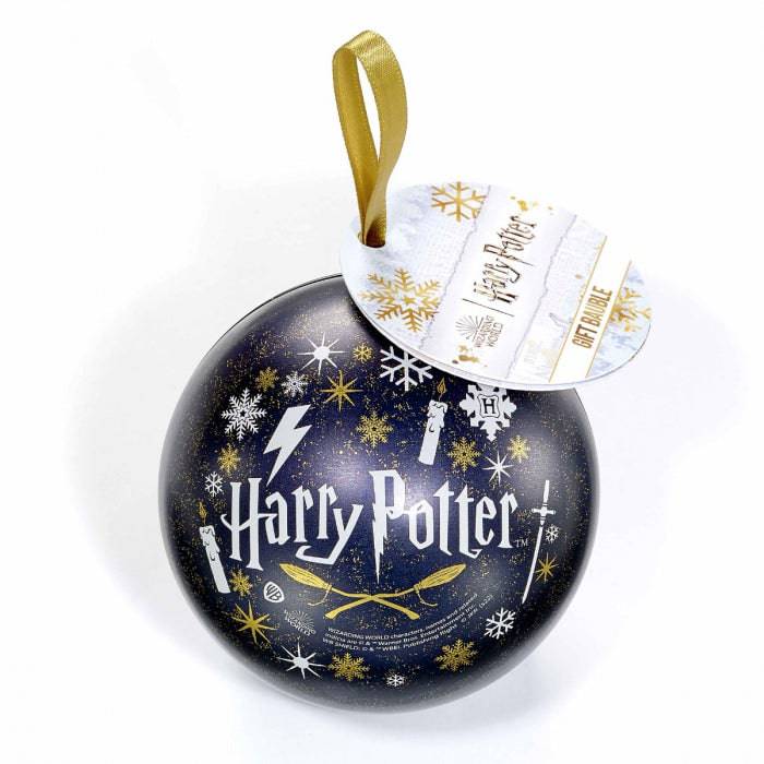 Harry Potter Yule Ball Blue Bauble with Lightning Bolt Drop Earrings - Olleke Wizarding Shop Amsterdam Brugge London