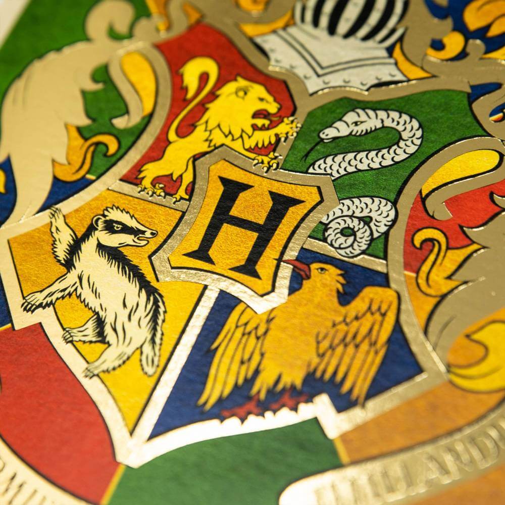 Hogwarts Crest Foiled Notecard - Olleke Wizarding Shop Amsterdam Brugge London