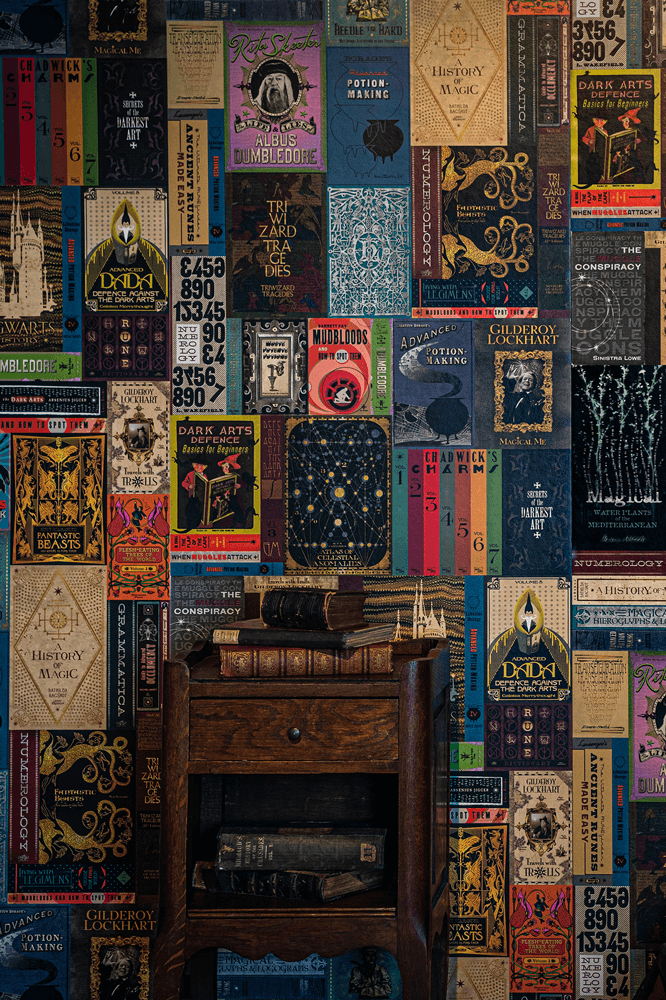 Hogwarts Library Book Covers Wallpaper - Olleke Wizarding Shop Amsterdam Brugge London