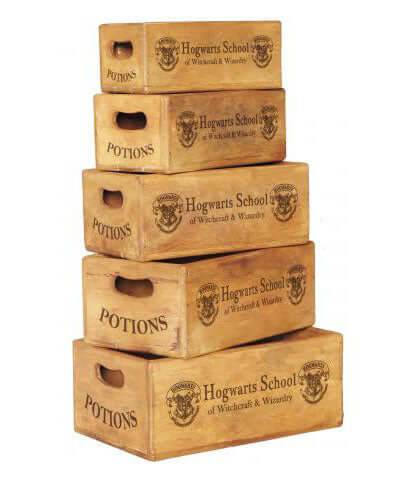 Hogwarts School Logo Wooden crate - Olleke Wizarding Shop Amsterdam Brugge London