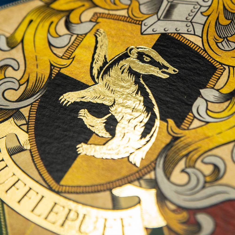 Hufflepuff Crest Foiled Notecard - Olleke Wizarding Shop Amsterdam Brugge London