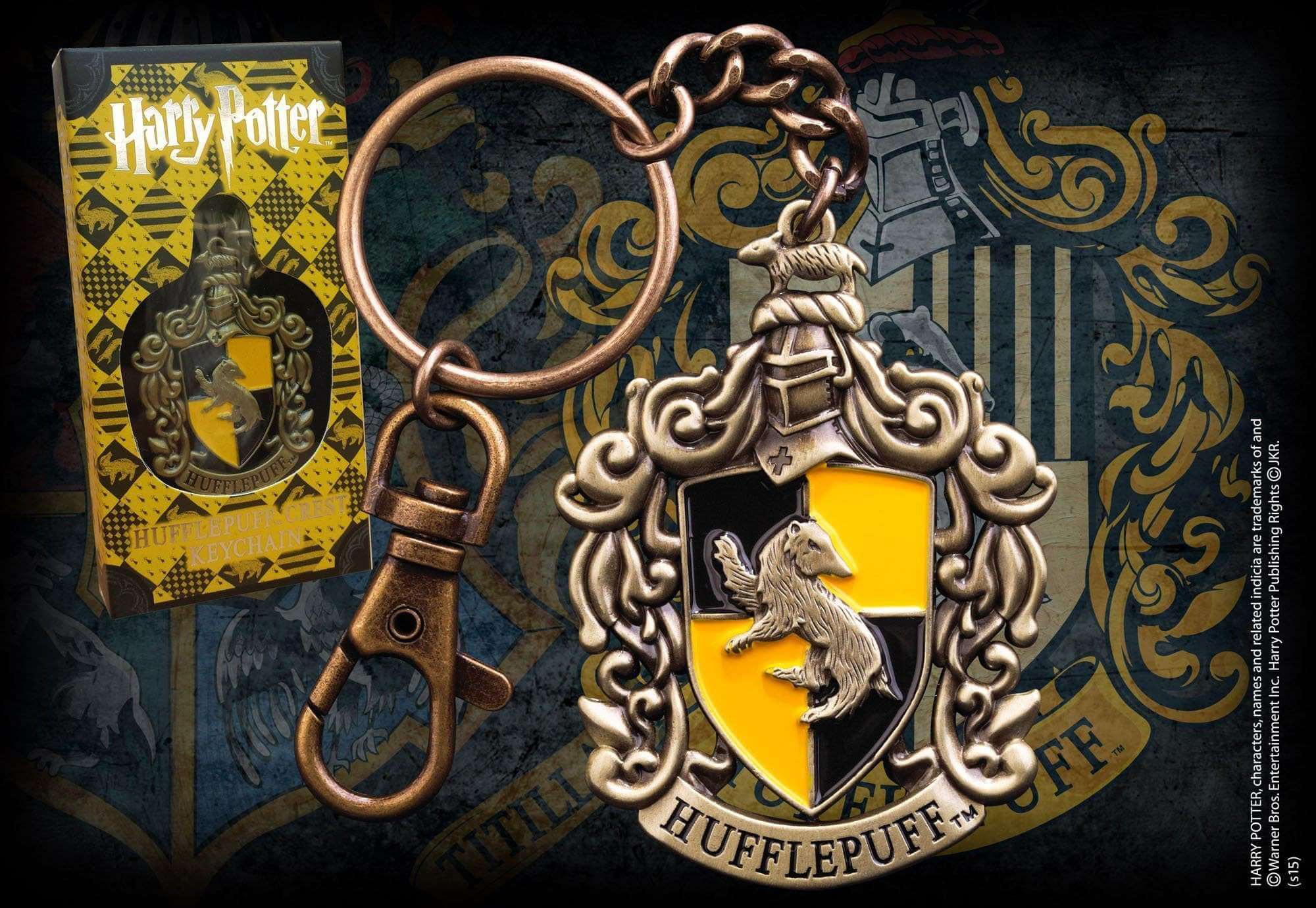 Hufflepuff Crest Keychain - Olleke Wizarding Shop Amsterdam Brugge London