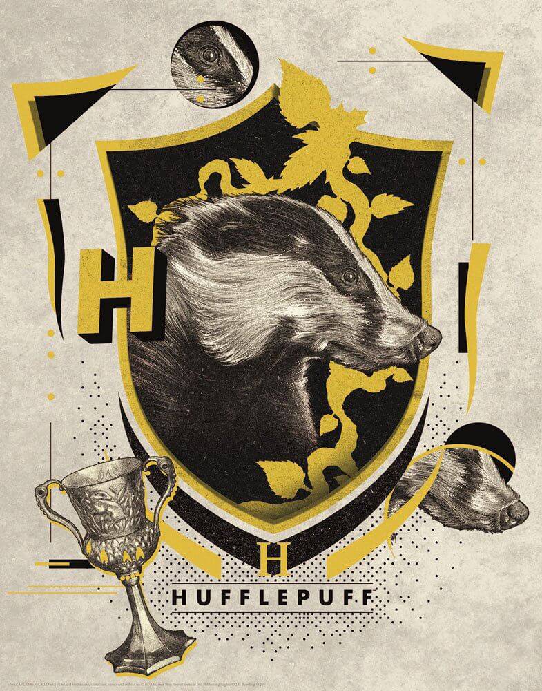 Hufflepuff Harry Potter Art Print - Olleke Wizarding Shop Amsterdam Brugge London