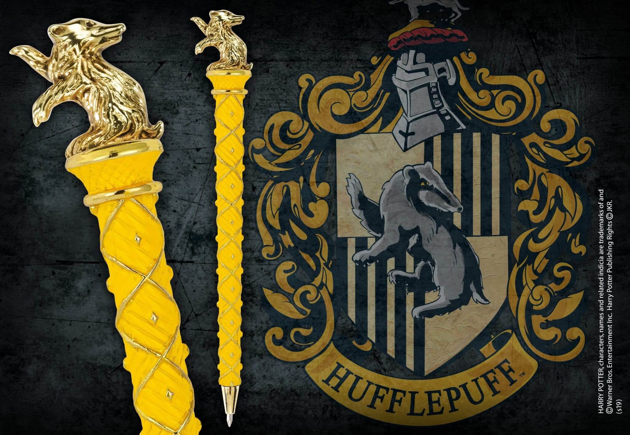 Hufflepuff Pen Gold Plated - Olleke Wizarding Shop Amsterdam Brugge London