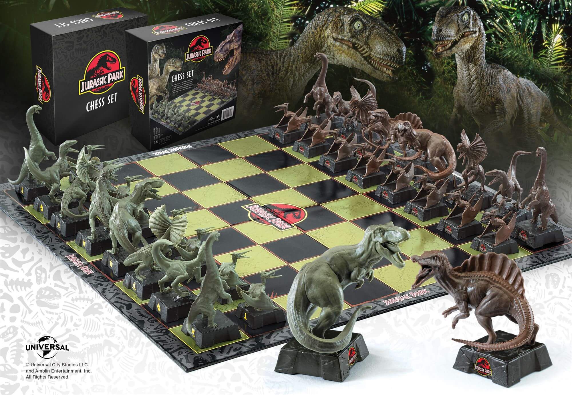 Jurassic Park Chess Set - Olleke Wizarding Shop Amsterdam Brugge London