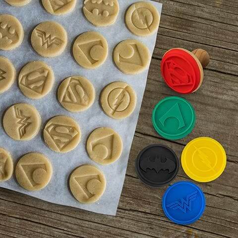 Justice League Cookie Stamp Logos - Olleke Wizarding Shop Amsterdam Brugge London