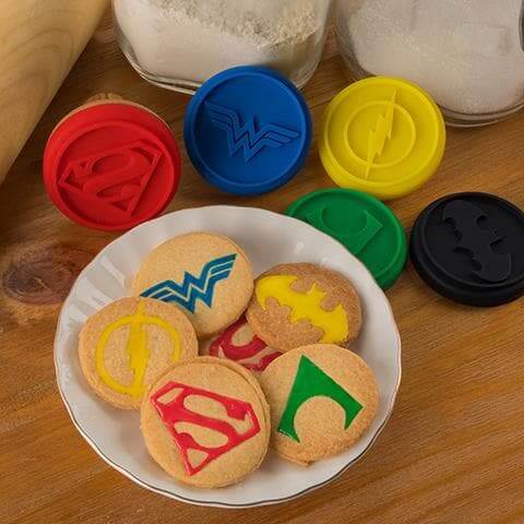 Justice League Cookie Stamp Logos - Olleke Wizarding Shop Amsterdam Brugge London